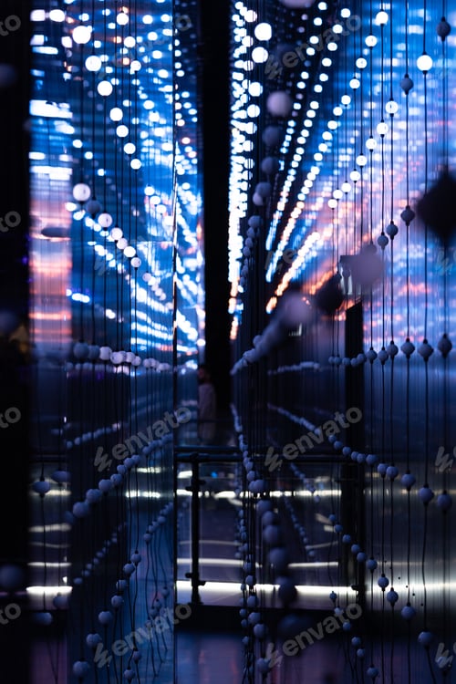 Preview: Purple colourful bokeh lights