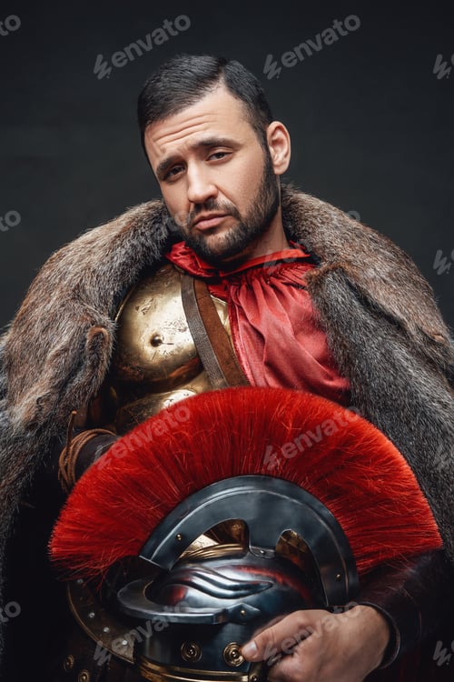 Preview: Serious and important military roman with helmet