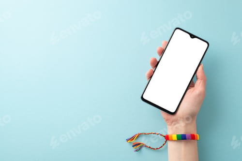 Preview: LGBT History Month theme: first person top view photo of person's hand