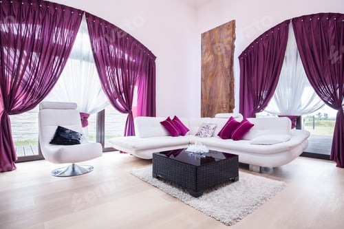 Preview: White Sofa And Chair In Luxury Living Room