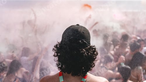 Preview: Color festival crowd celebration