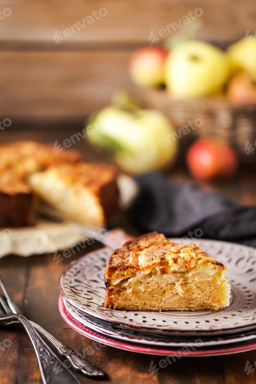 Preview: Fresh homemade delicious apple cake