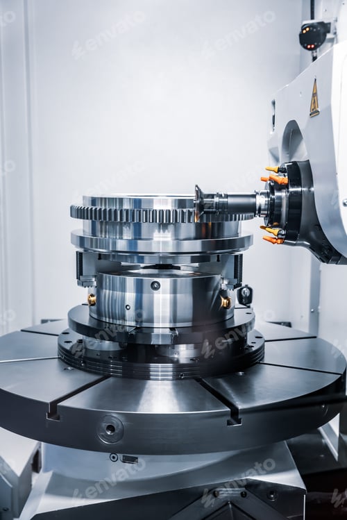 Preview: Metalworking CNC milling machine. Cutting metal modern processin