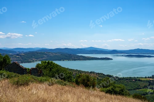 Preview: The Trasimeno lake at summer near Passignano