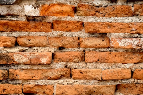 Preview: Old red brick wall for background.