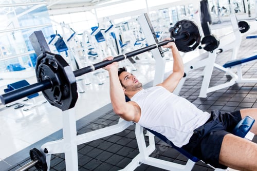 Preview: Strong Man At The Gym Lifting Weights