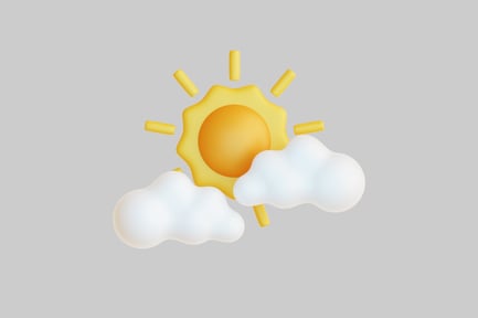Preview: Stylized Sun with Clouds