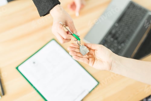 Preview: Business, realtor and people concept - Important documents for signature real estate purchase deal