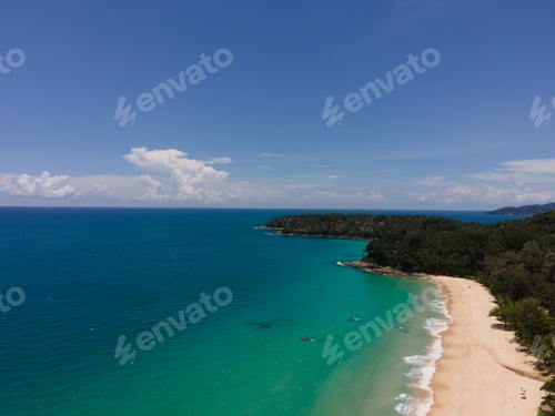 Preview: Aerial view beach sea island Phuket Thailand. Tropical Sea Andaman Sea