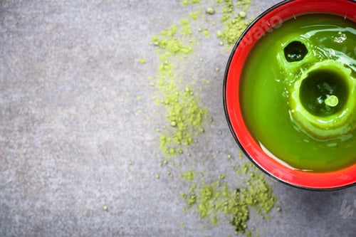 Preview: Matcha green tea drink in bowl