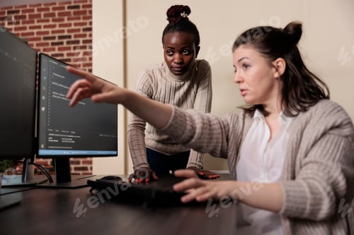 Preview: Tech engineer observing multiple system security breaches caused by overloaded storage servers.