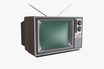 Preview: Vintage Television Set with Wood Grain Housing