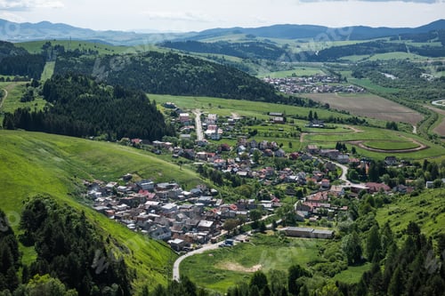 Preview: Vista from Slovakia fortress Stara Lubovna Castle in High Tatras, Slovak Republik