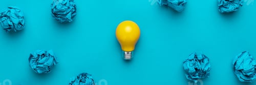 Preview: Great Idea Concept With Crumpled Office Paper And Light Bulb