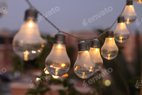 Preview: Vintage bulb lights hanging at backyard as a decoration party
🔆NOMINATED🔆