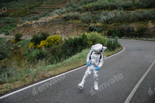 Preview: Little boy happy playing to become an astronaut
