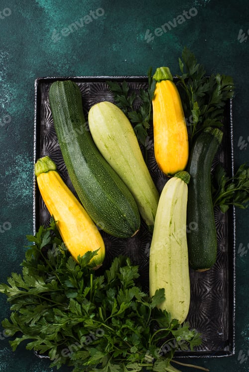 Preview: Assortment of different color of zucchini