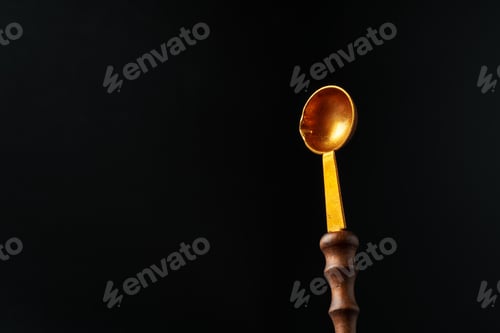 Preview: Wax seal stamp on dark black background
