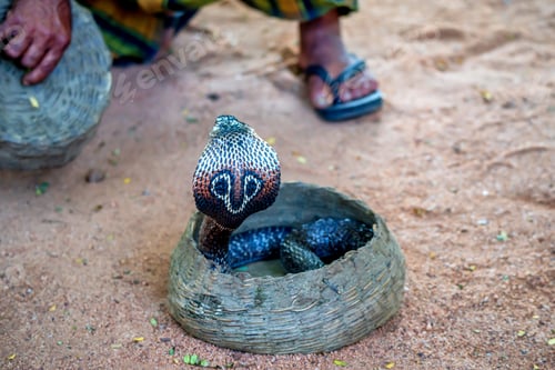 Preview: Snake charmer plays with indian cobra