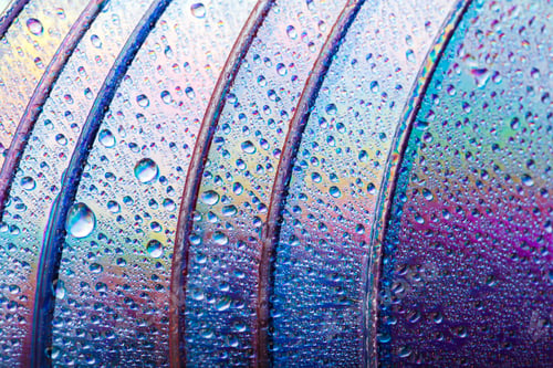 Preview: Colorful, Rainbow, Abstract Background. Water Drops. Condensate. Texture Of Glass. Parallel Lines