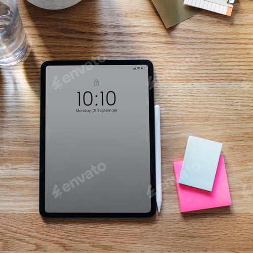 Preview: Tablet mockup on a desk