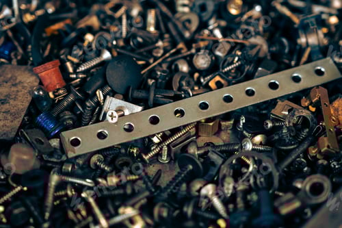 Preview: Steampunk texture, background with mechanical parts, gear wheels Stylized of a steampunk mechanical