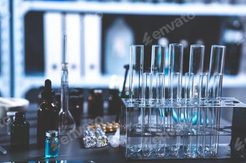 Preview: researcher working in laboratory for medicals science research using scientific equipment technology