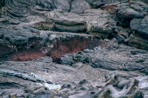 Preview: Closeup shot of a fresh lava field in Iceland with its small details