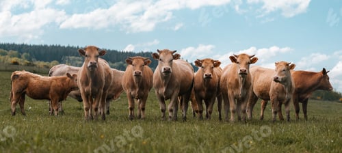 Preview: Row of Cows in a field