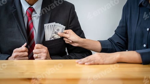 Preview: Corruption and Bribery, Woman Paying the Official