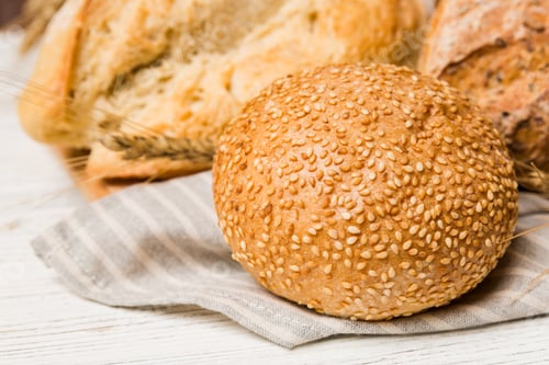 Preview: Homemade natural breads. Different kinds of fresh bread as background,