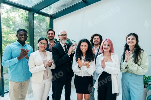 Preview: Businessmen and businesswomen making a corporate party