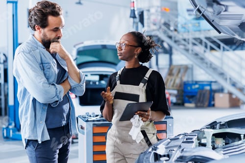 Preview: Professional calculates car repair costs