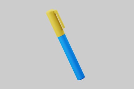Preview: Blue and yellow marker pen