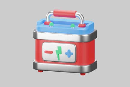 Preview: Portable automotive battery with handle