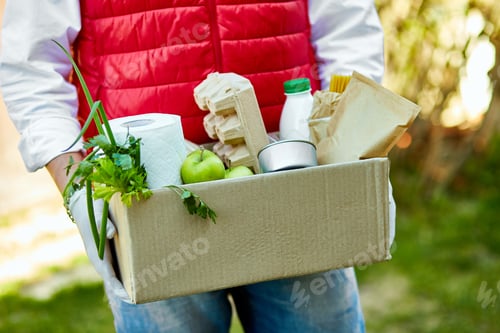 Preview: Home delivery food during virus outbreak, coronavirus panic and pandemics.