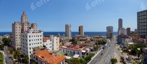 Preview: Aerial Panoramic view of the Havana City, Capital of Cuba