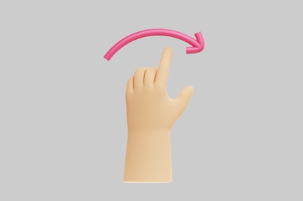 Preview: Swipe gesture with pink arrow