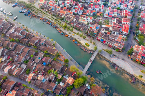 Preview: aerial view of Hoi An, Ancient Town, in vietnam
