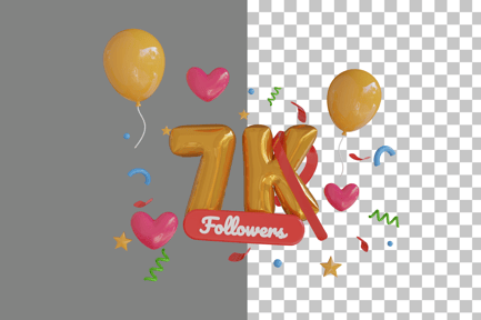 Preview: 7K Follower 3D Icon