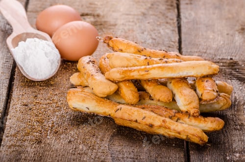 Preview: Home baked sticks with cumin and salt