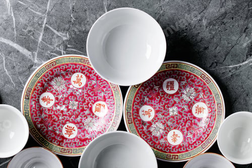Preview: Variety of empty japanese ceramic plates
