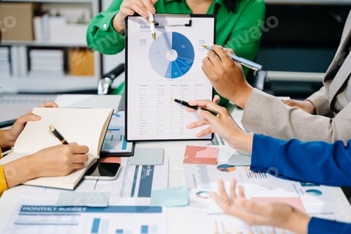 Preview: Business team meeting present.professional investor working with Finance managers task.