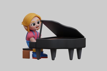 Preview: Cartoon child at piano