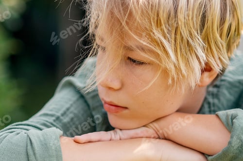 Preview: portrait of stylish blond boy