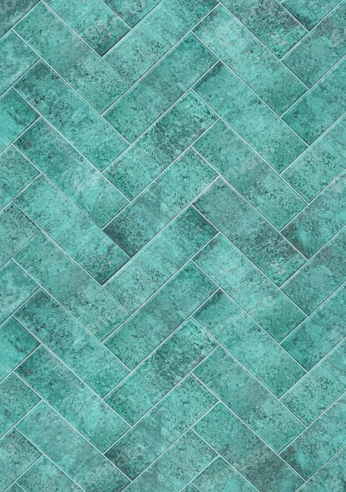 Preview: Textured Blue Tile with Classic Pattern for Wall and Floor