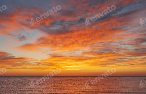 Preview: Sunset seascape nature composition.