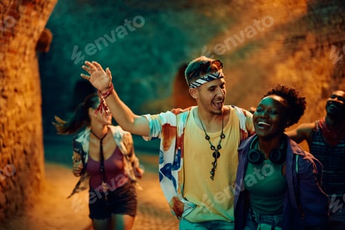 Preview: Smiling Friends Enjoy an Evening Out Together