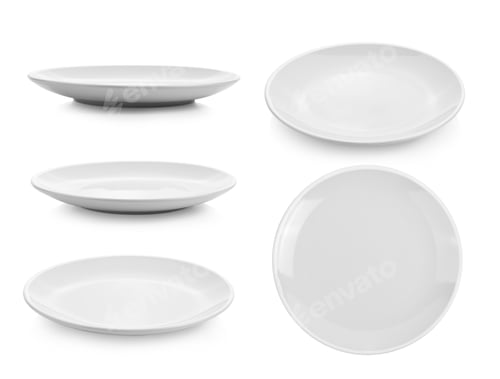 Preview: ceramic plate on white background