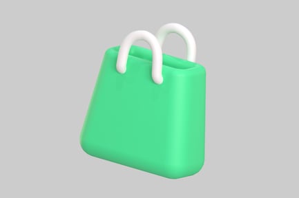 Preview: Chic Green Shopper Bag